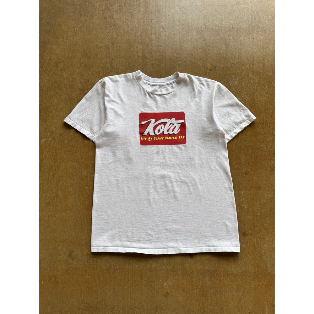 VTG 90s Kola Coca-Cola Parody Radio Station T-Shirt The Witch Doctor Lyrics (L)